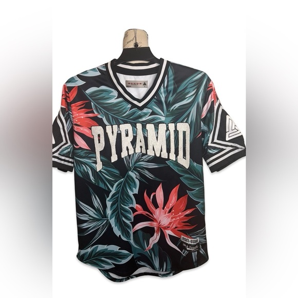 Black Pyramid Tropical Leaf Men's Jersey - Picture 3 of 6